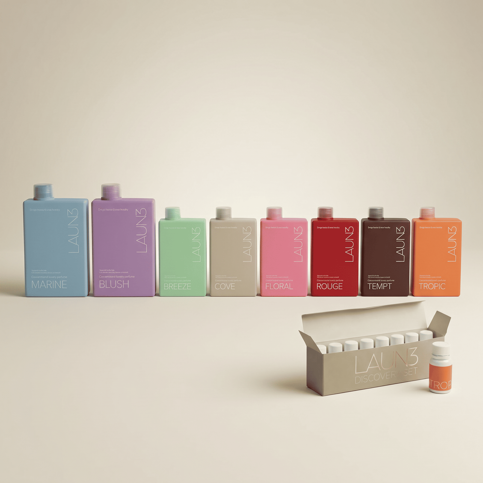 LAUN3 Wasparfum Proefpakket - 6x 250 ml + 2 x 500 ml + 1x Discovery set